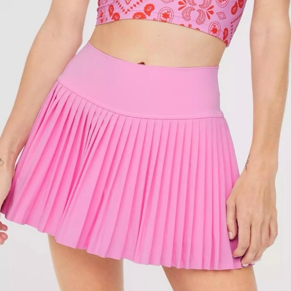 Pink Pleated Women's Skirt